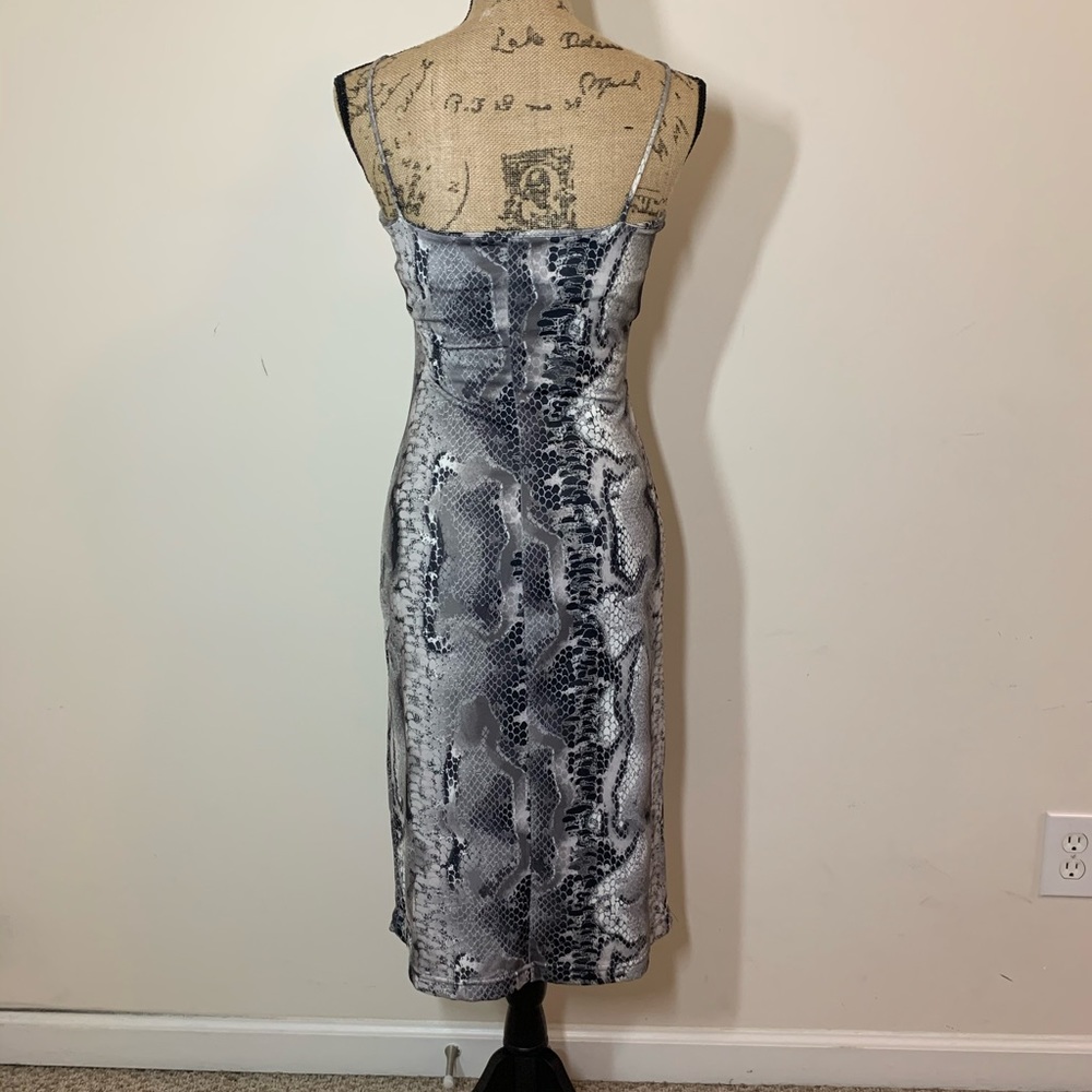 Sexy midi dress with spaghetti straps